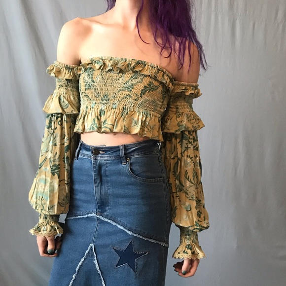Spell Tops - Spell Designs Aurora Peasant Crop Top XS